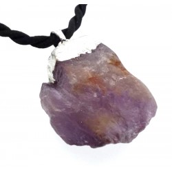 Natural Amethyst Electroplated Pendant